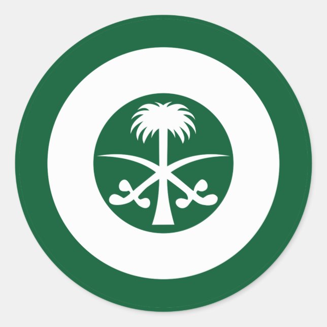 Adesivo Símbolo de bandeira da Arábia Saudita roundel coun (Frente)