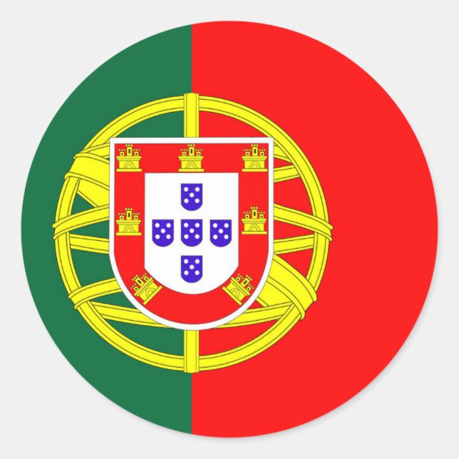 Adesivo símbolo de bandeira do país portugal (Frente)