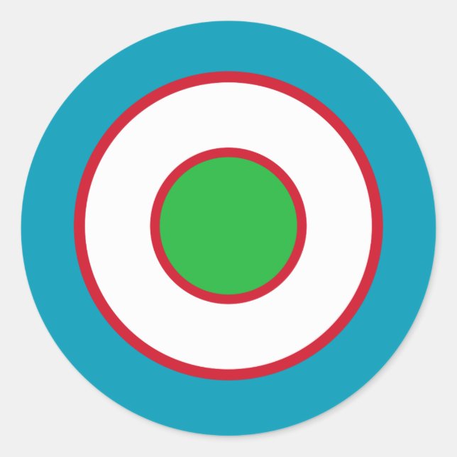 Adesivo Símbolo de bandeira roundel do país do Usbequistão (Frente)