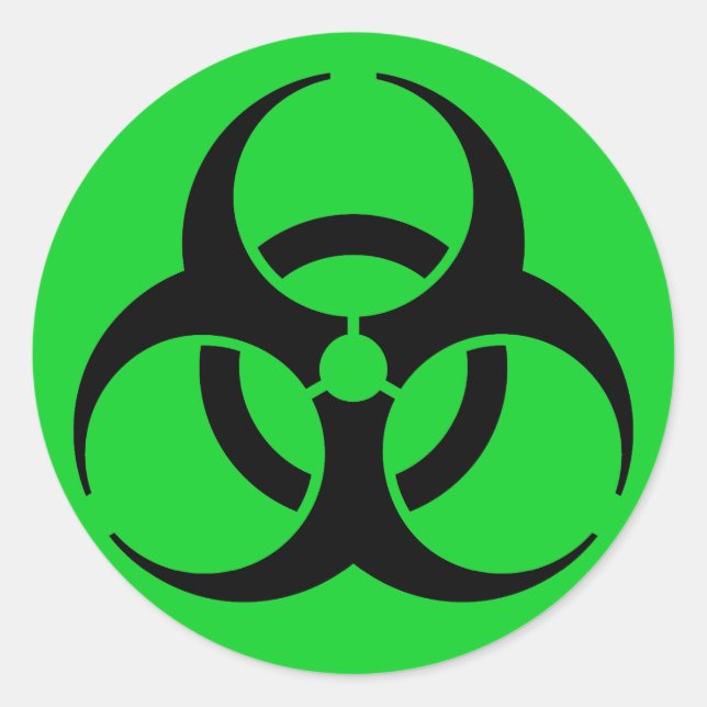 Adesivo Símbolo de Biohazard (Frente)