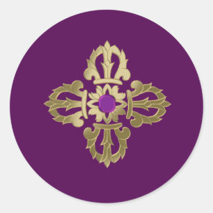 Adesivo Símbolo de budista ouro Vajra