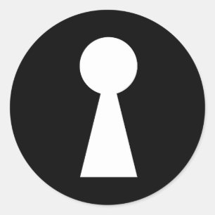 Adesivo símbolo de buraco de chave sinal secreto indiscret