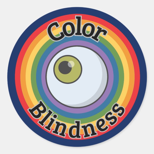 Adesivo Símbolo de Cegueira de Cores (Frente)