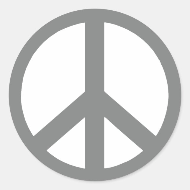 Adesivo Símbolo de cinza e Paz Branca (Frente)