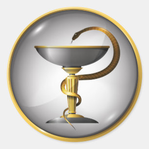 Adesivo Símbolo de cobra de medicina