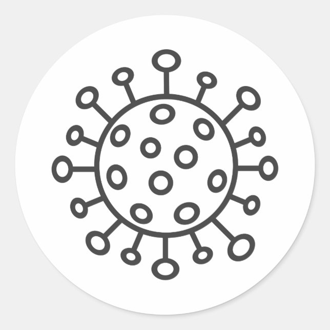 Adesivo Símbolo de coronavírus (Frente)