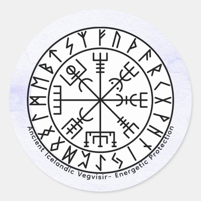 Adesivo Símbolo de design do Compasso Viking Vegvisir (Frente)