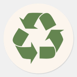 Adesivo Símbolo de Eco Amigável de Reciclagem e Reutilizaç