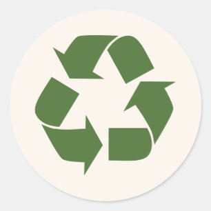 Adesivo Símbolo de Eco Amigável de Reciclagem e Reutilizaç