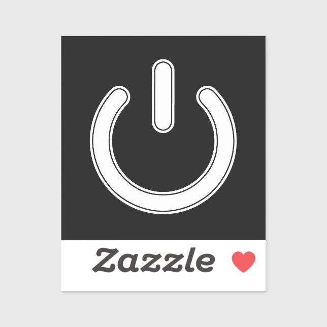 Adesivo Símbolo de energia (preto e branco) (Folha)