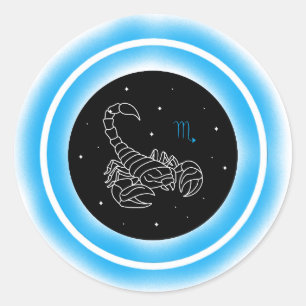 Adesivo Símbolo de Escorpião – Emblema Mínimo de Astrologi