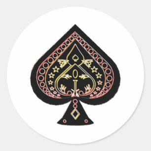 Adesivo Símbolo de Espadas: Laranja & Vermelho: