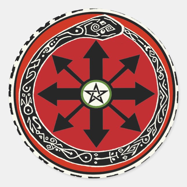 Adesivo Símbolo de feitiçaria para Caos (Frente)