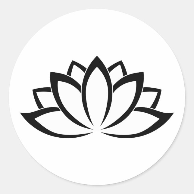 Adesivo Símbolo de Flor de Lotus Branca (Frente)