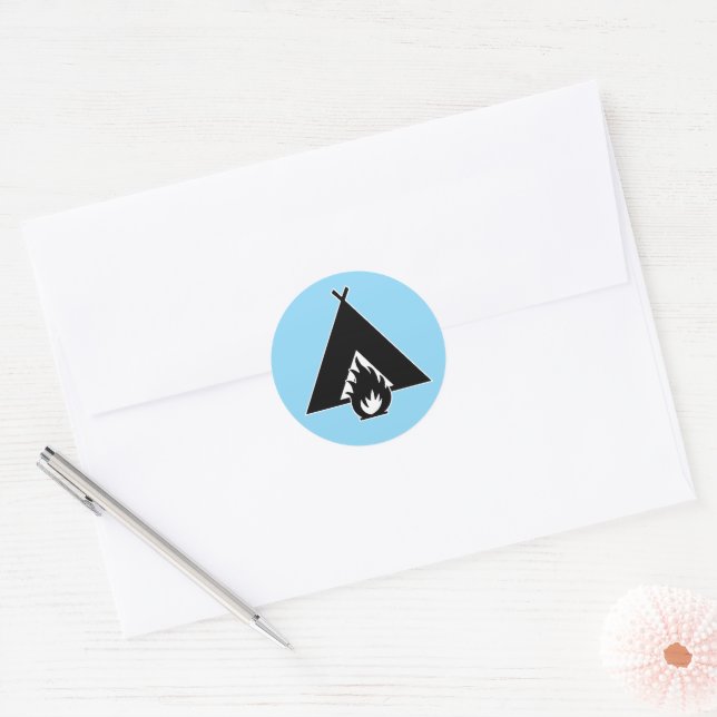 Adesivo Símbolo de Fogueira e Tenda (Envelope)