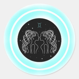 Adesivo Símbolo de Gêmeos – Emblema Mínimo de Astrologia