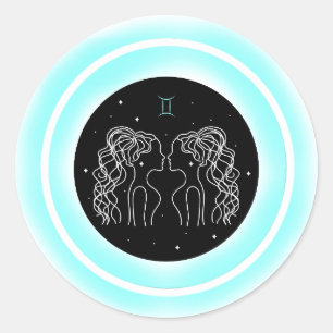 Adesivo Símbolo de Gêmeos – Emblema Mínimo de Astrologia