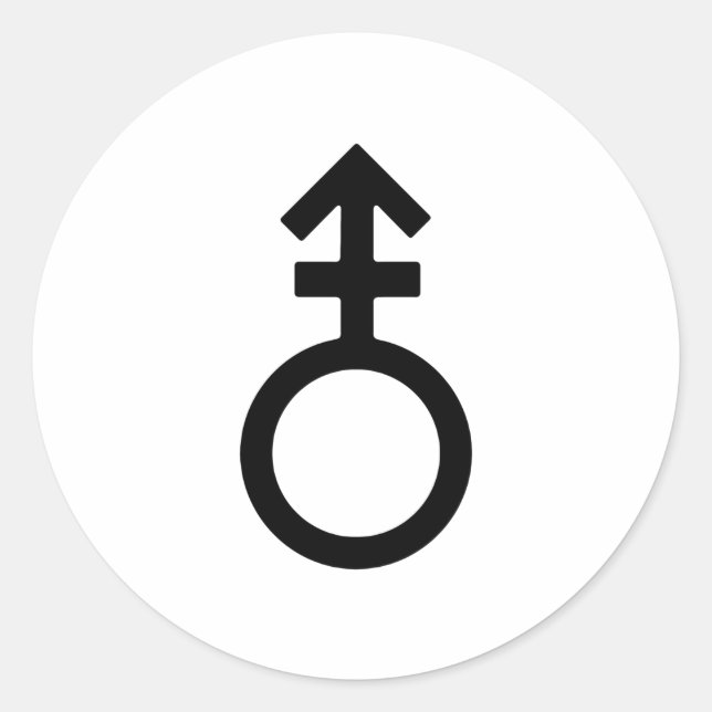 Adesivo Símbolo de Gênero Andrógino (Frente)