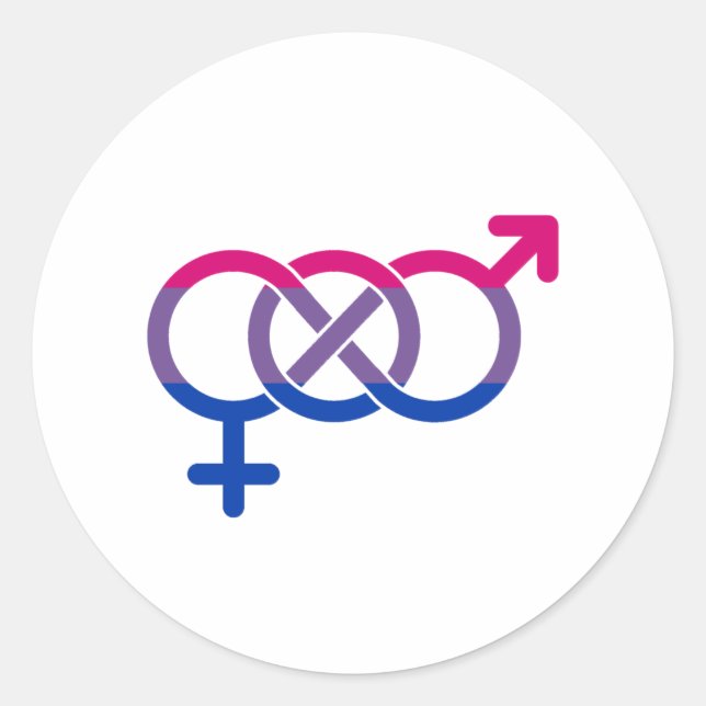 Adesivo Símbolo de Gênero Bissexual (Frente)