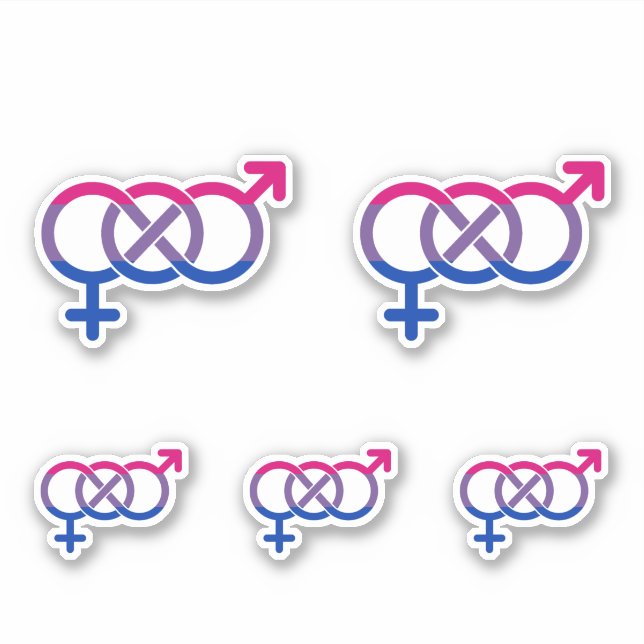 Adesivo Símbolo de Gênero da Bissexualidade (Frente)