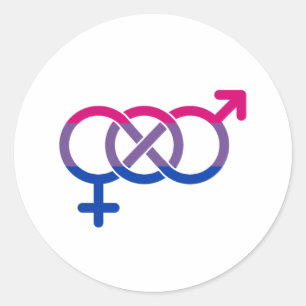 Adesivo Símbolo de gênero da bissexualidade