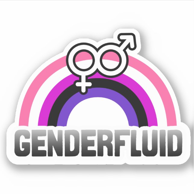 Adesivo Símbolo de Gênero Fluido (Frente)