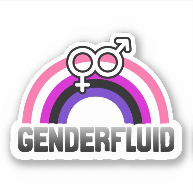Adesivo Símbolo de Gênero Fluido (Frente)