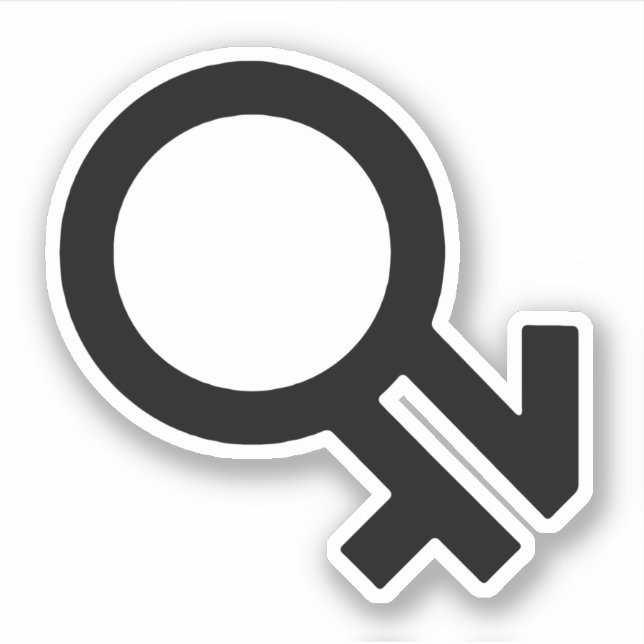 Adesivo Símbolo de Gênero Intergênero (Frente)