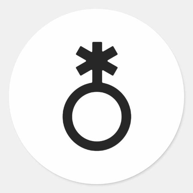 Adesivo Símbolo de Gênero Não Binário (Frente)