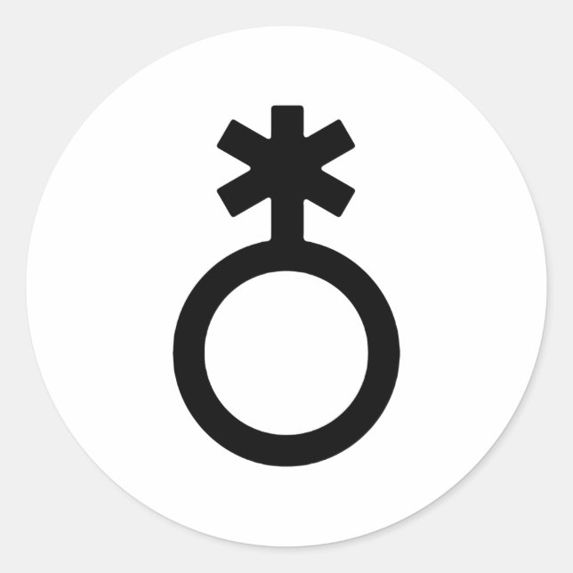 Adesivo Símbolo de Gênero Não Binário (Frente)