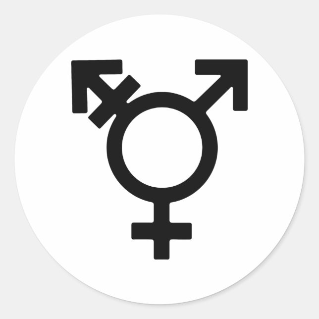 Adesivo Símbolo de Gênero Transgênero (Frente)