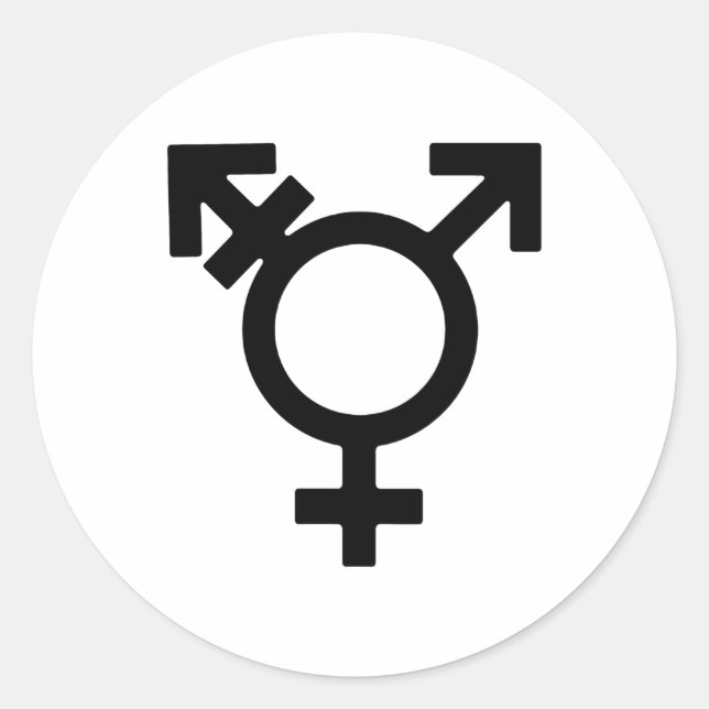 Adesivo Símbolo de Gênero Transgênero (Frente)