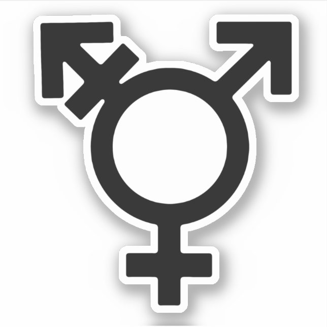 Adesivo Símbolo de Gênero Transgênero (Frente)