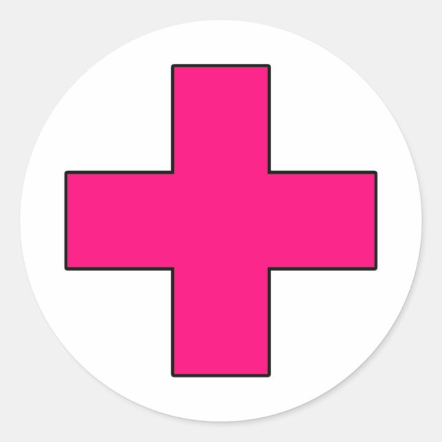 Adesivo Símbolo de Guarda de salvamento médico-cruzado (Frente)