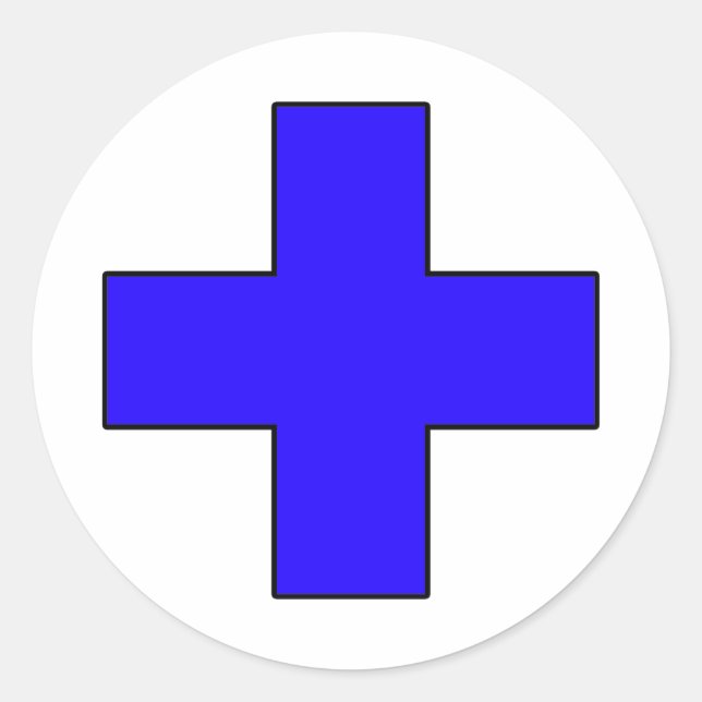 Adesivo Símbolo de Guarda de salvamento médico-cruzado (Frente)