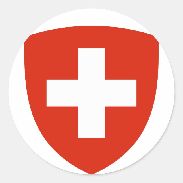 Adesivo Símbolo de Heráldica do Casaco Oficial de suiça de (Frente)