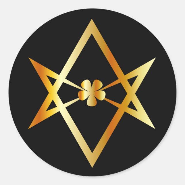 Adesivo Símbolo de hexagrama Unicursal (Frente)