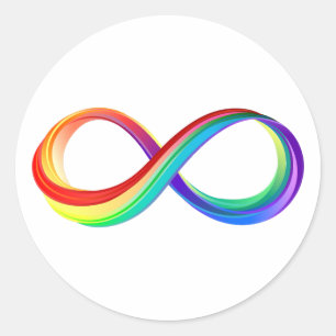 Adesivo Símbolo de Infinidade Arco-Íris em Camadas