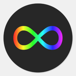 Adesivo Símbolo de Infinito Arco-íris