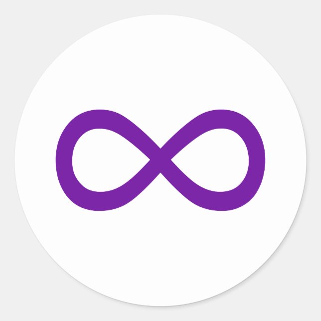 Adesivo Símbolo de Infinito Roxo (Frente)