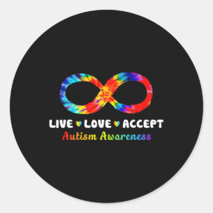 Adesivo Símbolo de Infinito Tie Dye Viva Amor Aceite Autis