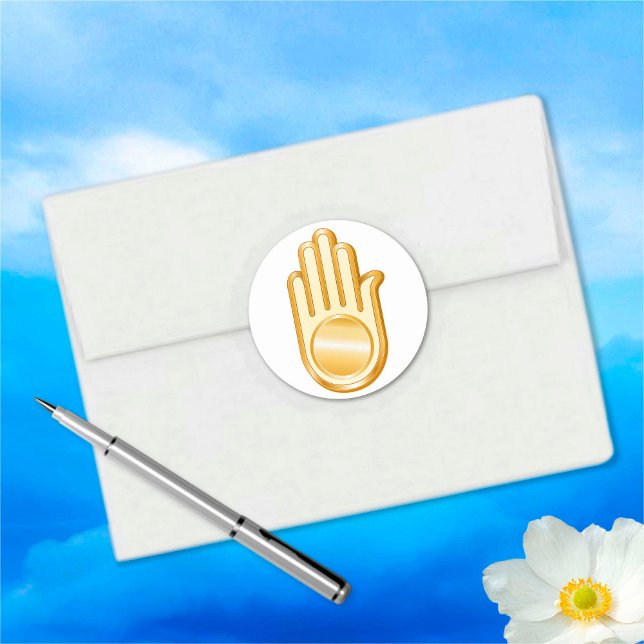 Adesivo Símbolo de Jain (Golden symbol of the Jain Faith. )