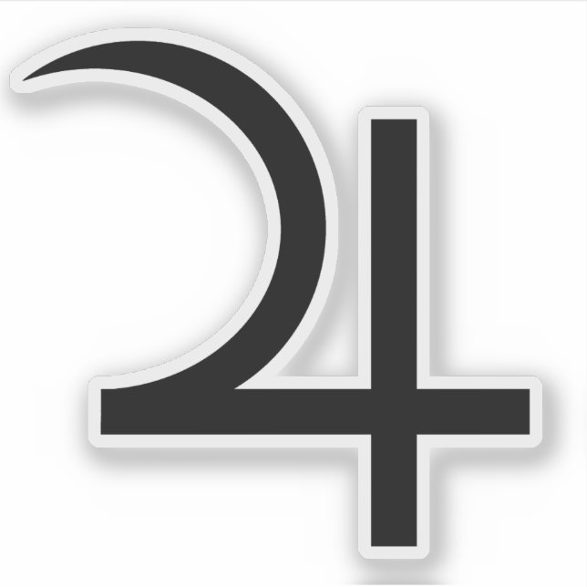 Adesivo Símbolo de Júpiter planeta (preto) (Frente)