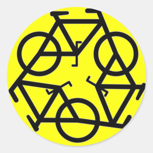 Adesivo Símbolo de logotipo de bicicleta do reciclar (Frente)