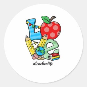 Adesivo Símbolo de Maçã de Amor de Coisas de Ensino de Pro