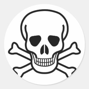 Adesivo Símbolo de morte do crânio e do Crossbones