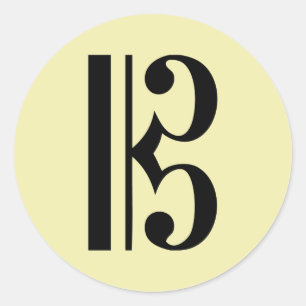 Adesivo Símbolo de música do C-Clef