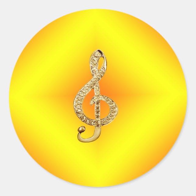 Adesivo Símbolo de música G-clef (Frente)