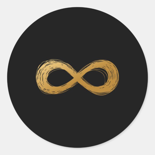 Adesivo Símbolo de Neurodiversidade da Infinidade Dourada  (Frente)