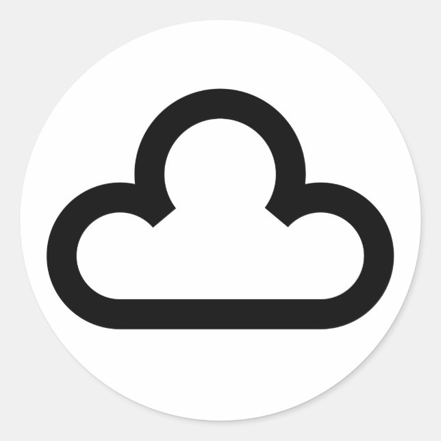 Adesivo Símbolo de Nuvem do Tempo (Frente)